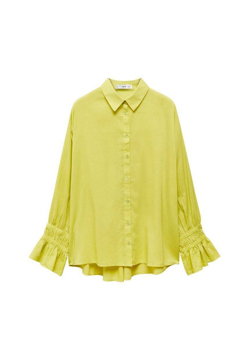 Mango Overhemdblouse geel Mango Overhemdblouse geel