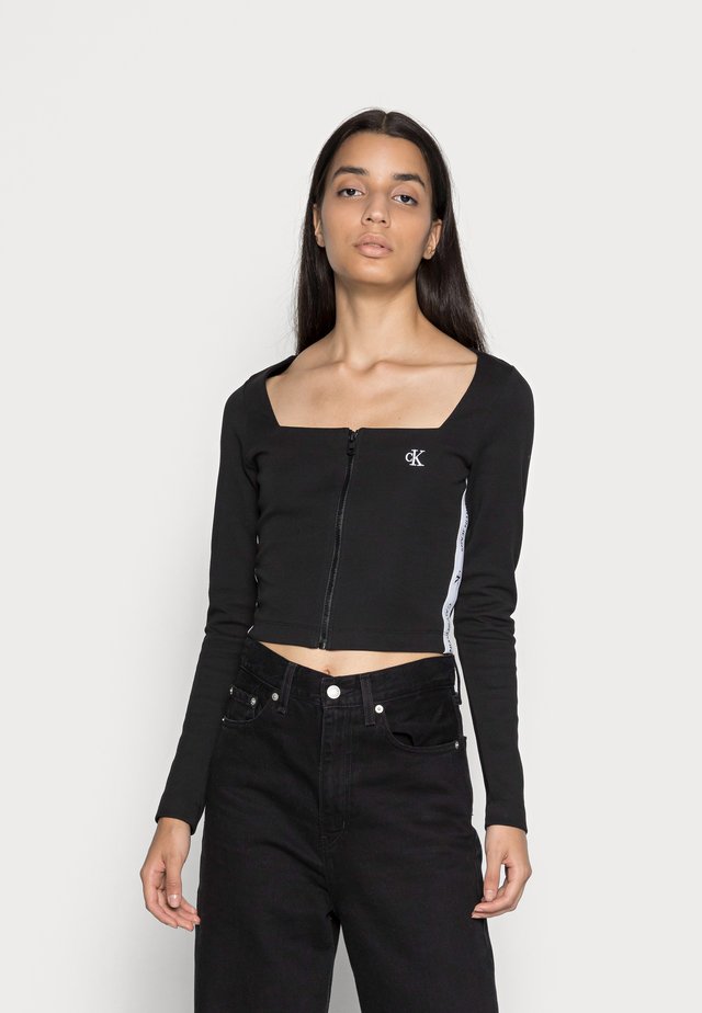 Modifier Curve Femmes Noir Côtelé Stretch T-shirt top manches 3//4 Taille Plus 22-36
