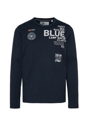 MIT PATCHES - Top s dlouhým rukávem - blue navy