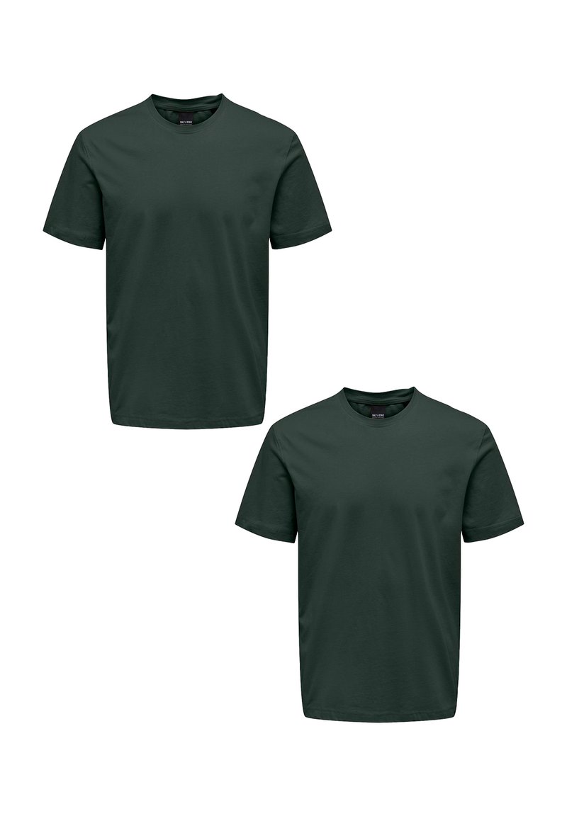 Only & Sons 2ER-PACK RUNDHALS KURZARM - T-Shirt basic - grün