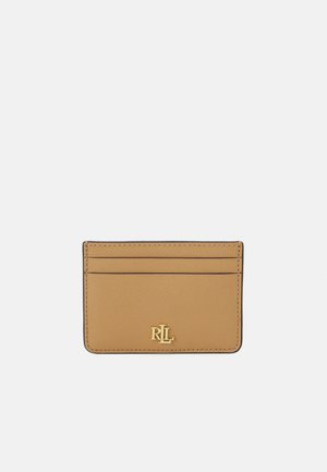 CROSSHATCH LEATHER CARD CASE - Peněženka - buff