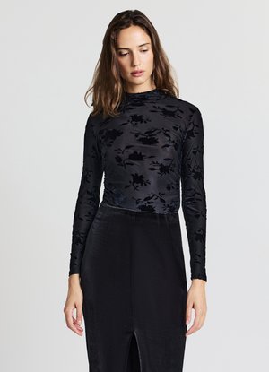 Calliope FIORI - Maglietta a manica lunga - ultrablack