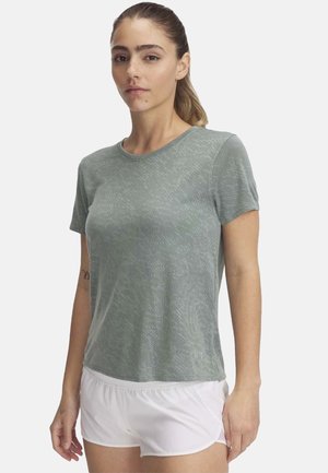 Under Armour LAUNCH CAMO SHORTSLEEVE - T-Shirt sport - silica green