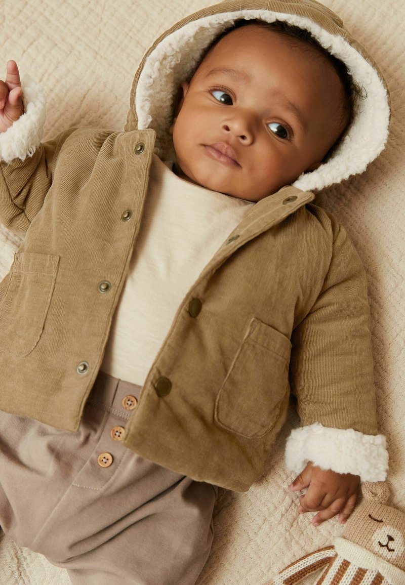 Next CORD BABY LINED HOODED JACKET Winterjas brown/bruin