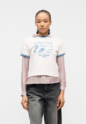 SKIMMING GARDEN GIRL OYSTER TEE - T-shirt imprimé - off-white