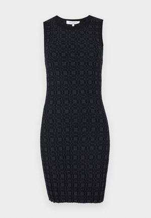 CHECK MINI DRESS - Kampsunkleit - navy/medium grey melange