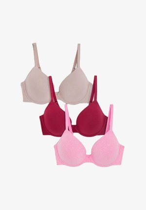 3PK PLUNGE - Bøjle-bh - dark cranberry