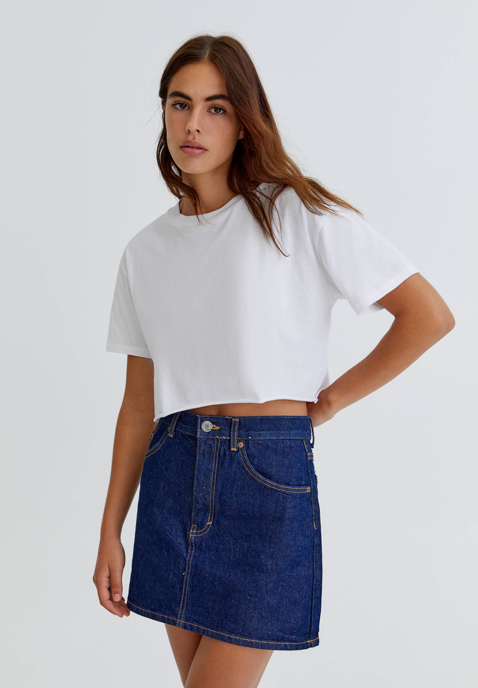 jupe holographique pull and bear