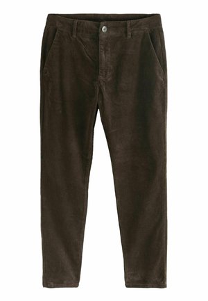 SLIM FIT - Vászonnadrágok - dark brown