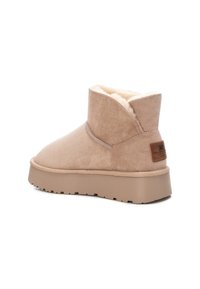 XTI Botines con plataforma - beige