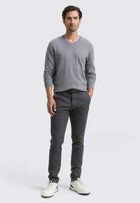 TOM TAILOR ANTEIL - Strickpullover - classic dark grey melange