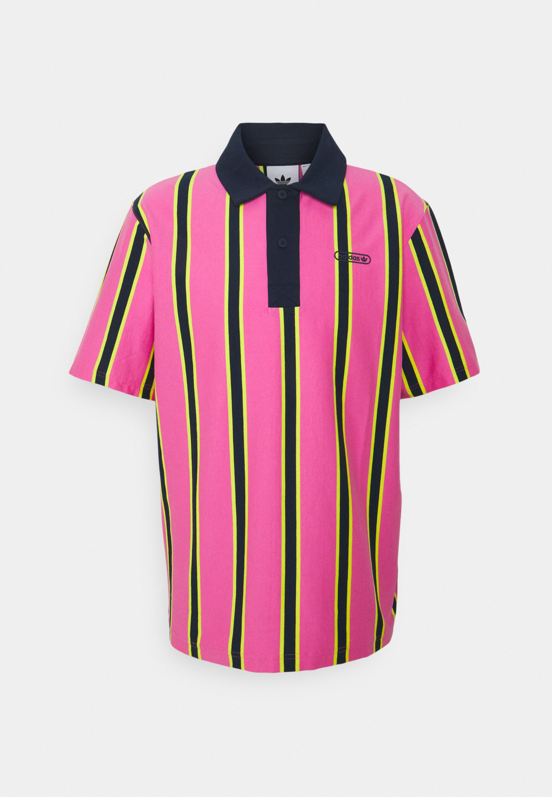 adidas originals authentic three stripe rugby top in navy