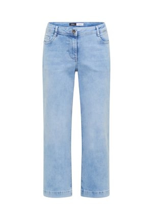 Cecil, 7/8 HIGH-WAIST JEANS IN A LOOSE FIT - Straight leg jeans - light blue random bleached
