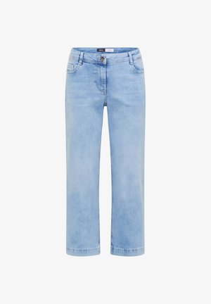 Cecil, 7/8 HIGH-WAIST JEANS IN A LOOSE FIT - Straight leg jeans - light blue random bleached