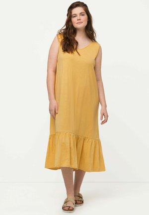 Ulla Popken V-AUSSCHNITT, ÄRMELLOS,  - Freizeitkleid - yellow