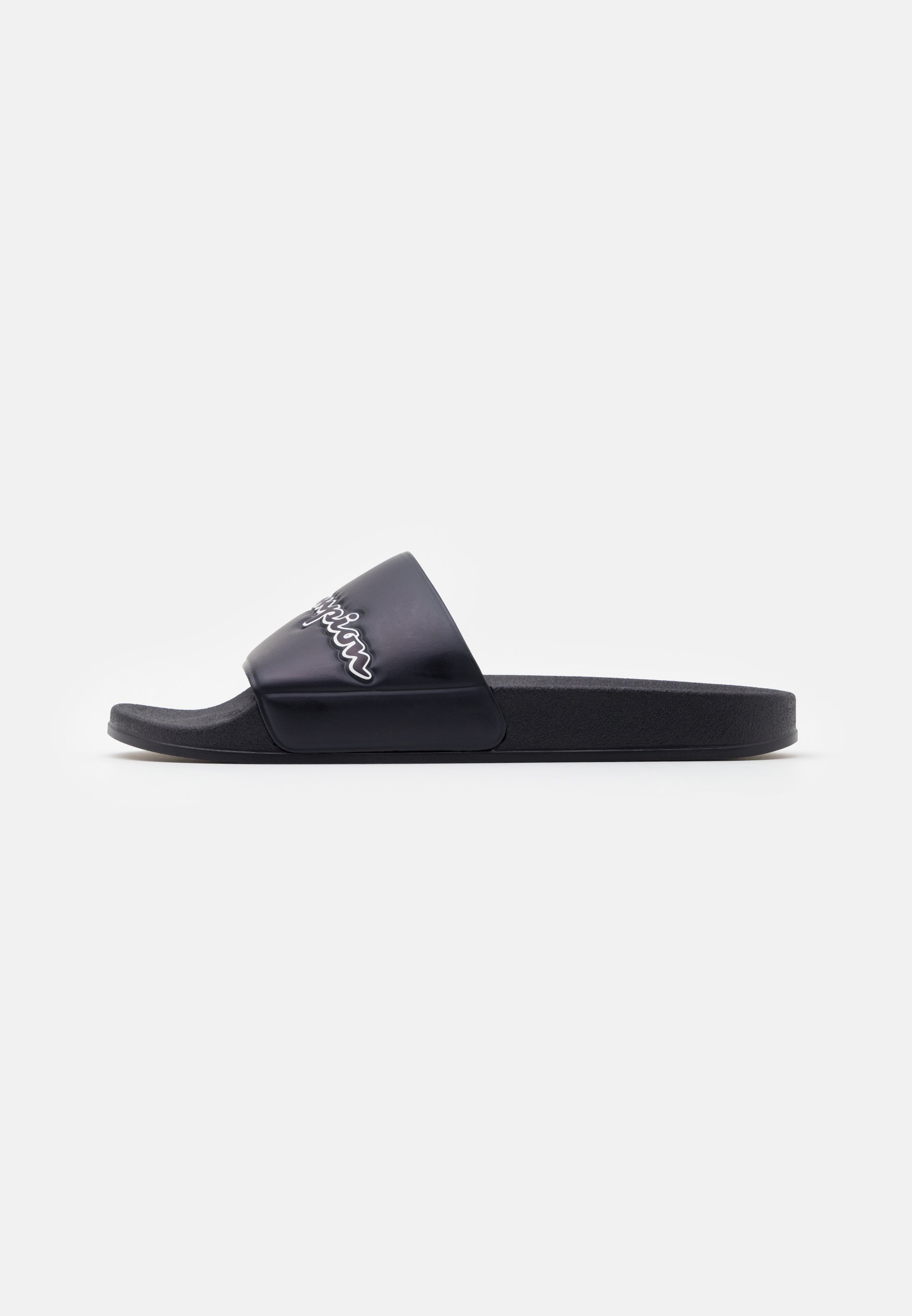 white and black champion slides