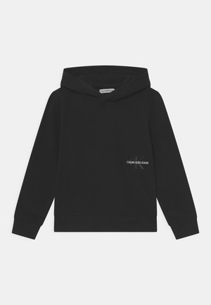 MONOGRAM EMBROIDERY HOODIE - Hoodie - black