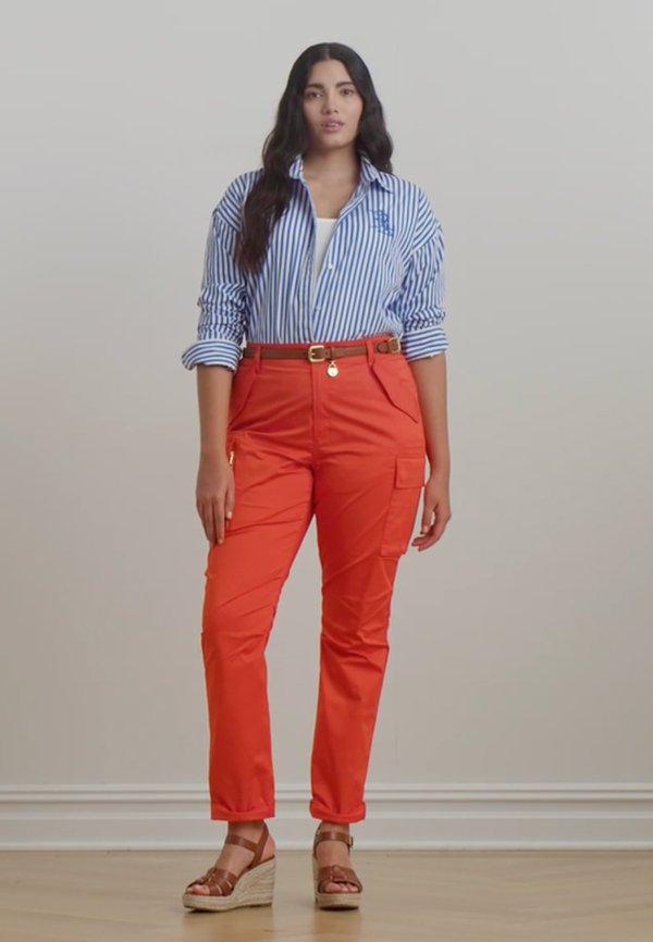 NIDELIO - Cargo trousers - orange4