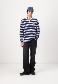 Tommy Hilfiger AUTHENTIC STRIPE RUGBY - Topper langermet - ivory petal/preppy navy