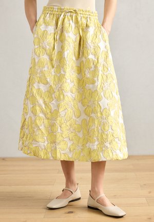 Lollys Laundry MIDI SKIRT - A-line skirt - light yellow