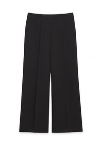 WIDE LEG MID WAIST - Broek - black
