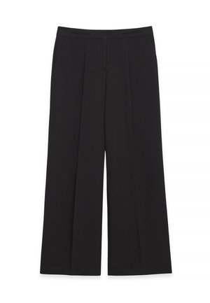 NA-KD, WIDE LEG MID WAIST - Trousers - black