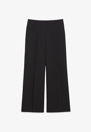NA-KD, WIDE LEG MID WAIST - Trousers - black