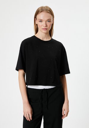 STONE DETAIL - Printtipaita - black