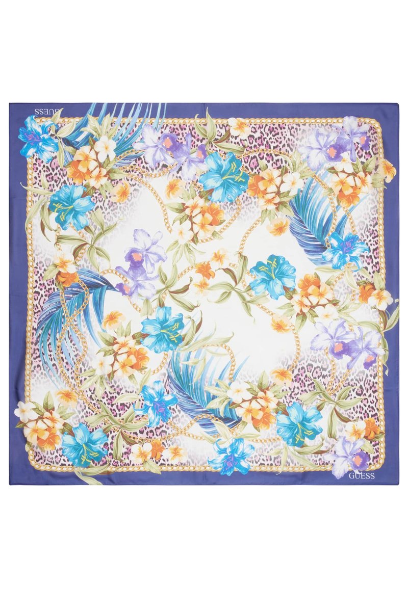 Guess BLUMEN - Sciarpa - blumenmuster blau