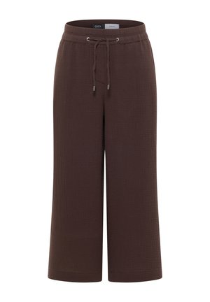 Cecil, 3/4 WIDE LEG HOSE IN MUSSELIN-QUALITÄT - Stoffhose - brown cacao