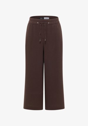 Cecil, 3/4 WIDE LEG HOSE IN MUSSELIN-QUALITÄT - Stoffhose - brown cacao