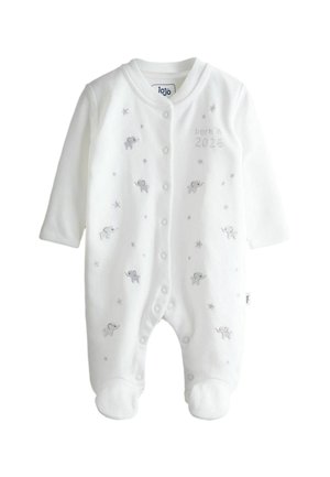 REGULAR FIT - BORN IN EMBROIDERED  - Alvóruha - white