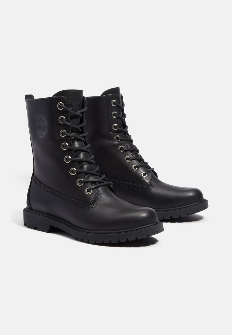 Timberland WATERPROOF - Kotníkové boty na platformě - black