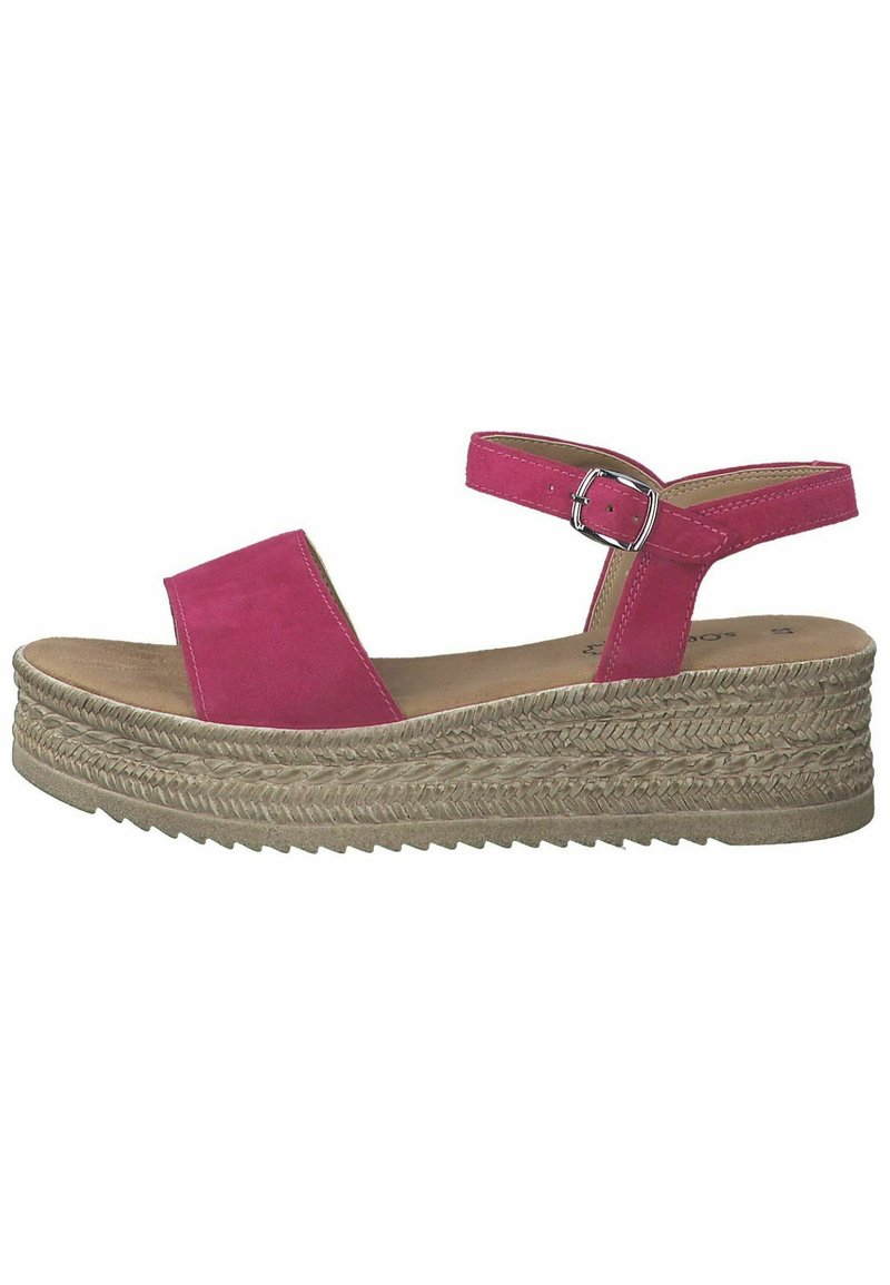 s.Oliver Sandalen met plateauzool - fuchsia