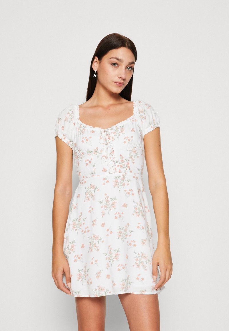 Hollister Co. WOVEN DRESS - Day dress - white - Zalando.ie