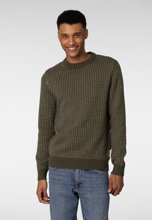 Strikkegenser - forest green