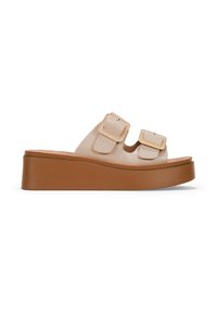 Bosanova CON PLATAFORMA Y DOS HEBILLAS - Mules de tacón - beige