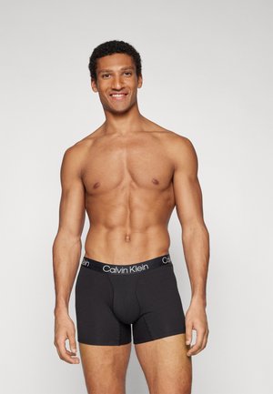 BOXER BRIEF 3 PACK MODERN STRUCTURE COTTON - Uske bokserice - black
