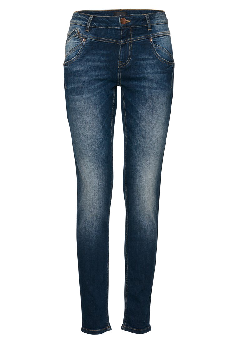 PULZ Jeans Skinny Fit blauw denim/bluedenim