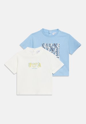 2 PACK - Μπλουζάκι με στάμπα - off white/soft chambray