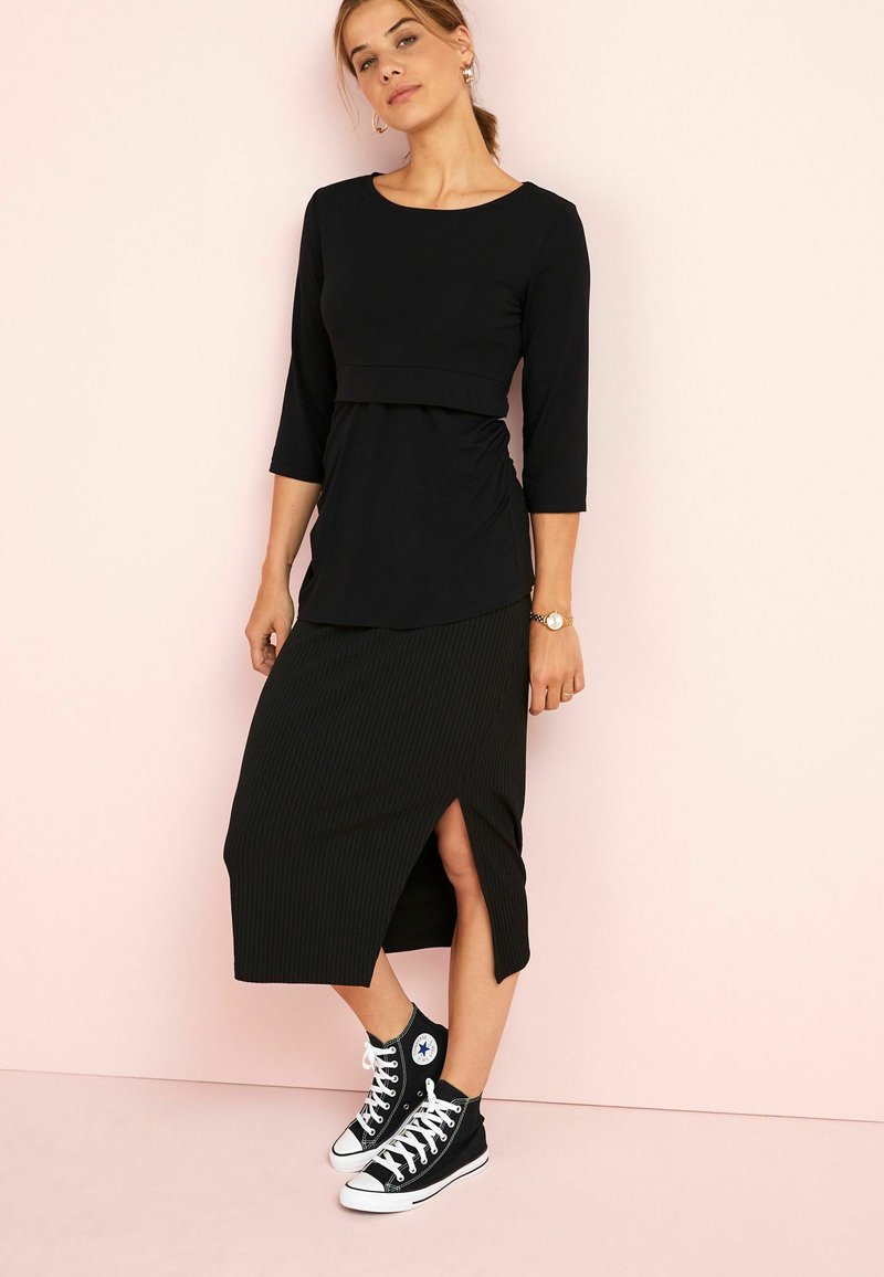Next MATERNITY NURSING SHELF LAYER Longsleeve black/zwart Zalando.be