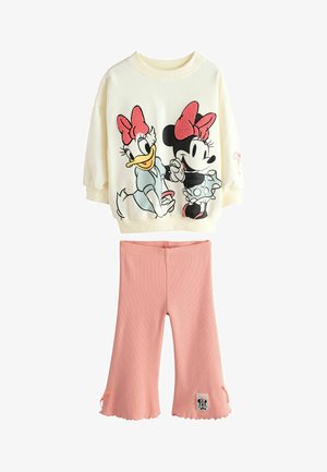 REGULAR FIT - DISNEY MINNIE MOUSE AND DAISY DUCK LONG SLEEVE TOP AND FLARE SET . - Športni pulover - ecru white