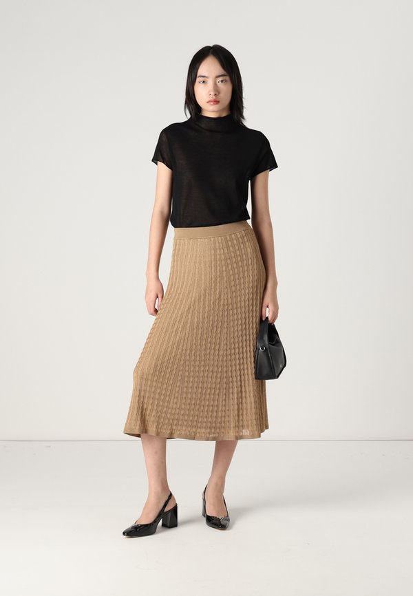 CABLE MIDI FLARED SKIRT - A-line skirt - safari canvas3