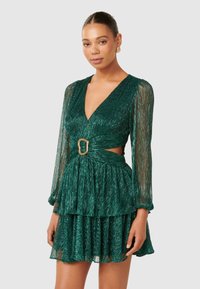 Forever New DONNA PLISSE MINI DRESS - Kokteilinė suknelė / vakarėlių suknelė - emerald green