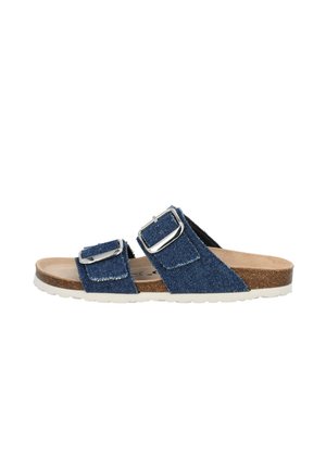 SAMOS GS - Pantolette flach - dunkelblau