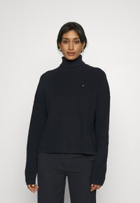 Tommy Hilfiger STITCH FUNNEL-NK - Maglione - desert sky