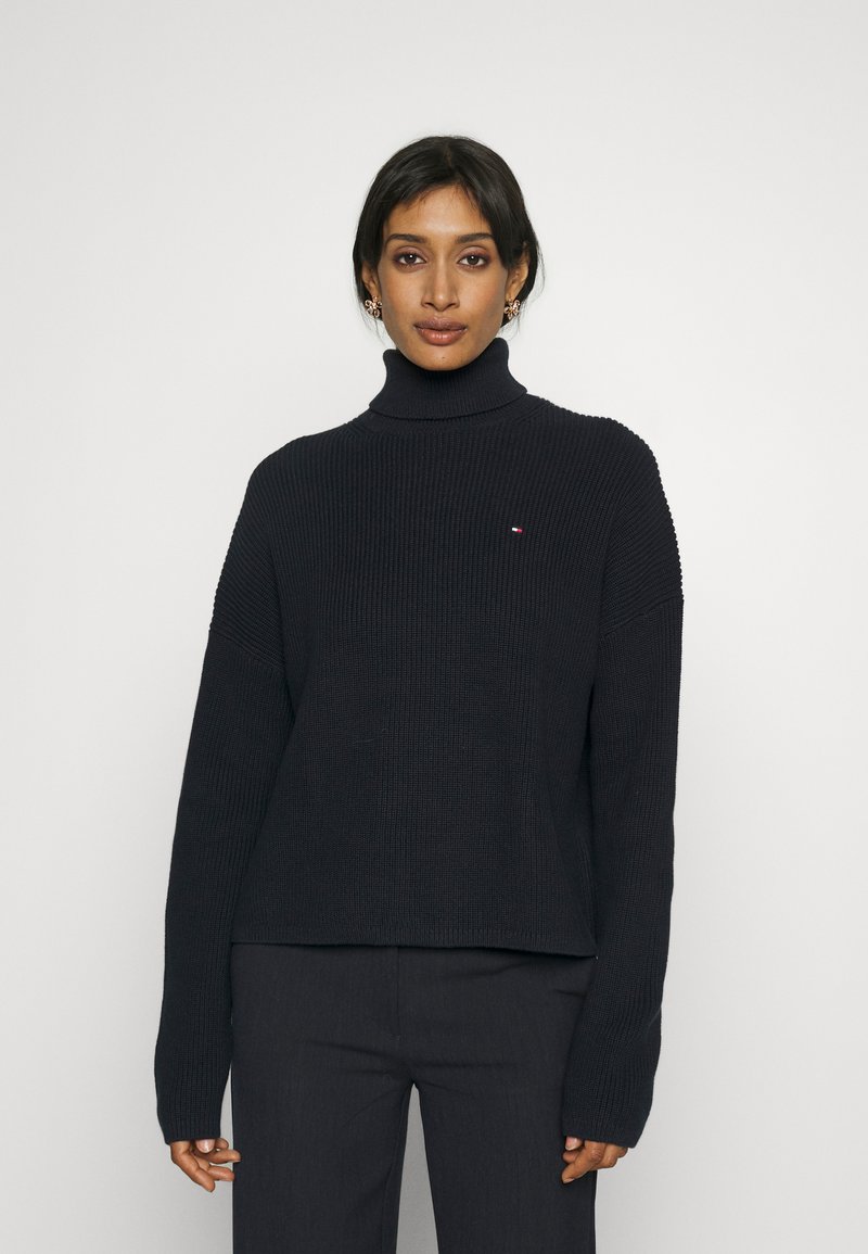 Tommy Hilfiger STITCH FUNNEL-NK - Maglione - desert sky