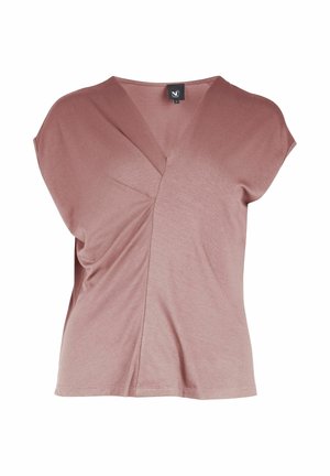 NÜ Denmark, YASMI TEE V-NECK - T-shirt print - rose