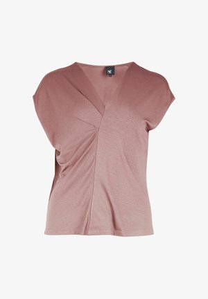 NÜ Denmark, YASMI TEE V-NECK - T-shirt print - rose