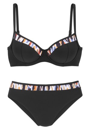 BÜGEL - Bikini - schwarz bedruckt